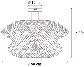 Orientálne bambusové stropné svietidlo - Ostrava Double