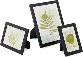 Rámy na obrazy, sada 10 rámov, čierne