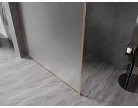 Mexen Kioto-F, sprchová zástena s rámom 70 x 202 cm, 8 mm sklo námraza, profil medená matná, 800-070-104-65-30
