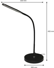 LED Stmievateľná lampa 3v1 LED/10W/230V 3000/4000/6000K CRI 90 čierna
