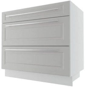 Kuchynská skrinka Emporium D3M/90 light grey stone/biela