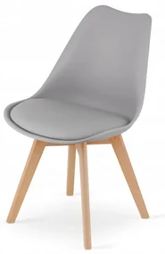 Jedálenský stôl TODI biely 60 cm s dvoma stoličkami MARK sivé