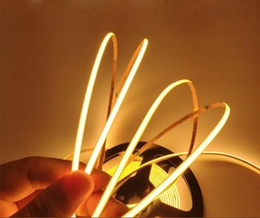 SOLIGHT LED COB stmievateľný svetelný pás 5m, 10W/m, 1000lm/m, CR>90, IP44, žiarovková žltá