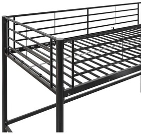 Čierna vyvýšená detská posteľ 90x200 cm Jodie – Støraa