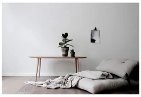 Sivobéžový futónový matrac 70x200 cm Wrap Beige/Dark Grey – Karup Design