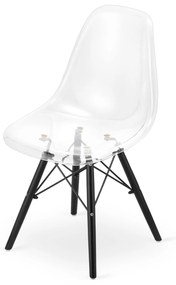 PreHouse Ekokožená stolička LAGO - sivo / čierne nohy