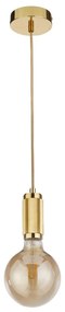 Searchlight 77651GO - Závesný luster na lanku SUSPENSION 1xE27/60W/230V zlatý 77651GO