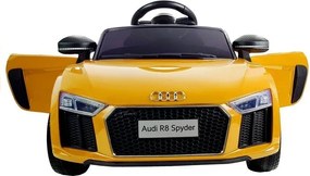 LEAN CARS Audi R8 Spyder Batéria Auto žltá