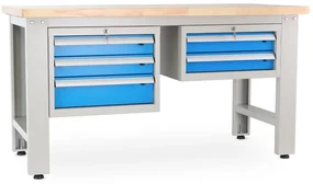 Dielenský stôl Solid OAK-32, 150 cm, 2 závesné boxy, dub