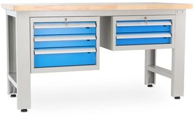Dielenský stôl Solid OAK-32, 150 cm, 2 závesné boxy, dub