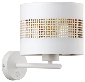 TK Lighting Nástenná lampa TAGO 1xE27/15W/230V biela/zlatá TK3221