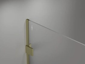Mexen Lunar sprchová stena ľavá 130 x 200 cm, 8mm číre sklo, zlatá matná, 830-130-000-55-00-L