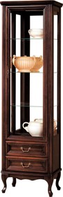 Rustikálna vitrína Wersal W-W1/2 P - wenge