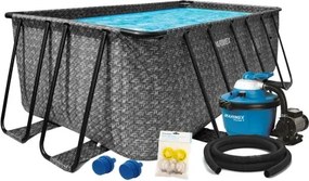 Marimex | Bazén Marimex Florida Premium 2,15x4,00x1,22 m s pieskovou filtráciou a príslušenstvom - motív RATAN | 19900124