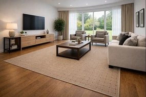 Condor Carpets 120x120 cm Kusový koberec Udinese béžový new štvorec, béžová, chodba / predsieň