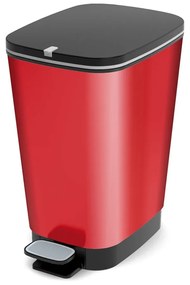 Červený pedálový plastový odpadkový kôš 25 l Chic Bin – KIS