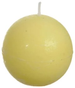 Guľatá žltá sviečka S  Yellow -  Ø  6,5 * 6,5 cm / 16h