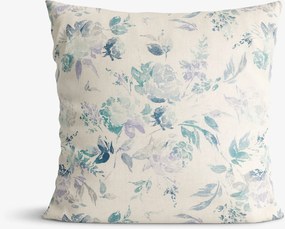 Goldea dekoračná obliečka na vankúš valencia - otlačky rastlín 45 x 45 cm