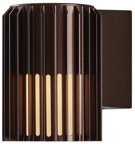 Nordlux Metalické hnedé fasádne svietidlo Aludra 16 Seaside pre žiarovku E27 2118011261