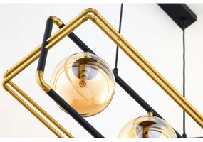 Jupiter 2027 - Luster na lanku FIORI 3xG9/10W/230V čierna/zlatá/béžová