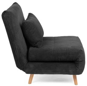 Pohovka SOLACE rozkladacia, menšestrová čierna 871622