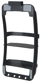 Čierna závesná/bez vŕtania plastová kúpeľňová polička Universal – Wenko