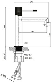 Cersanit S951-591 - Umývadlová batéria ZEN 20 cm lesklý chróm