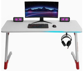 Herný stôl s podsvietením BG01 biely 120 cm