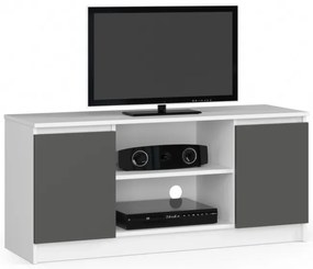 Stolík pod TV RTV 120 2D 1P biely / sivý