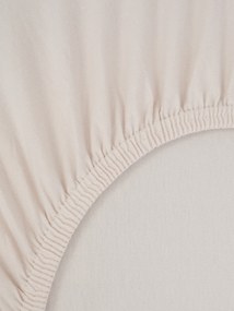 Jersey prostěradlo do postýlky s elastanem 70 × 140 cm – bílá káva