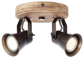 Brilliant - Bodové svietidlo SEED 2xGU10/5W/230V čierna/hnedá