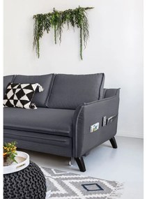 Antracitovosivá rozkladacia rohová pohovka Miuform Charming Charlie, ľavý roh