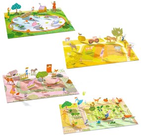 Kreatívna súprava so zdvíhacími samolepkami – 3D scény – farma