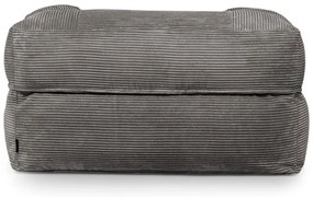 Tmavosivý menčestrový sedací vak MooG – SLOWDOWN