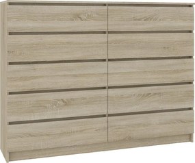 Komoda Kurtinaitis 10SZ (dub sonoma). Akcia -11%. Vlastná spoľahlivá doprava až k Vám domov. 1128684