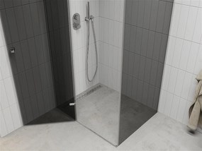 Mexen ROMA sprchovací kút 90x110cm, 6mm sklo, chrómový profil-šedé sklo, 854-090-110-01-40