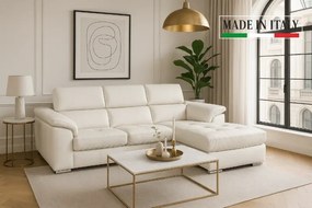 Kožená rohová sedacia súprava LOREN II, Ľavá, tm. hnedá (madras - 144 walnut)