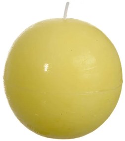 Guľatá žltá sviečka L - Ø  * ​​8,5 * 8,5 cm / 40Hm