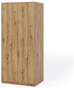 Šatníková skriňa Bonaparte SZ2D (dub artisan). Akcia -16%. Vlastná spoľahlivá doprava až k Vám domov. 1051459