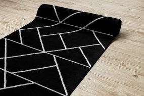Behúň EMERALD 7543 Glamour exclusive, Geometrický, čierny + strieborná
