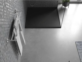 Mexen Amon, SMC obdĺžniková sprchová vanička 100 x 90 cm, čierna, 4F709010