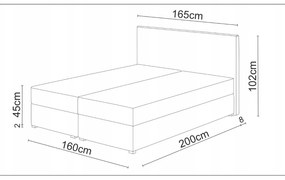 Kontinentálna posteľ 160 cm Karen (sivá) (s matracom a úložným priestorom). Vlastná spoľahlivá doprava až k Vám domov. 1046606