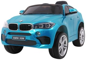 RAMIZ ELEKTRICKÉ AUTÍČKO BMW X6  - LAKOVANÉ - MODRÉ - MOTOR 2X45- BATÉRIA 2 x 6V/7Ah - 2023