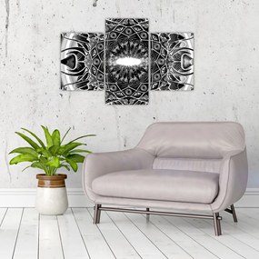 Obraz čiernobielych ornamentov (90x60 cm)