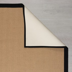 Flair Rugs koberce Behúň Herringbone Border Kira Black - 60x230 cm