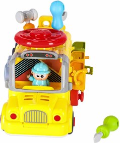 KIK Manipulačný autobus 6v1 – vzdelávacia stavebnica so skrutkami a skrutkovačmi, 3+