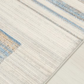 TA Koberec G498B WHITE/D_BLUE PORTLAND HIL Biely Obdĺžnikový Rozmer: 120x170 cm