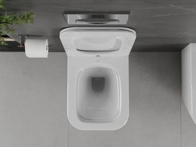 Mexen Madox, Rimless závesná wc misa 515x365x350 mm s pomaly padajúcim sedátkom SLIM z duroplastu, biela, 30154000