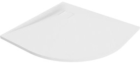 Mexen Bert, SMC štvrťkruhová sprchová vanička 80 x 80 cm, biela, 4KR108080