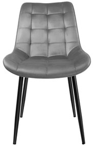 Jedálenská stolička NORMAN zamatová, grafitová